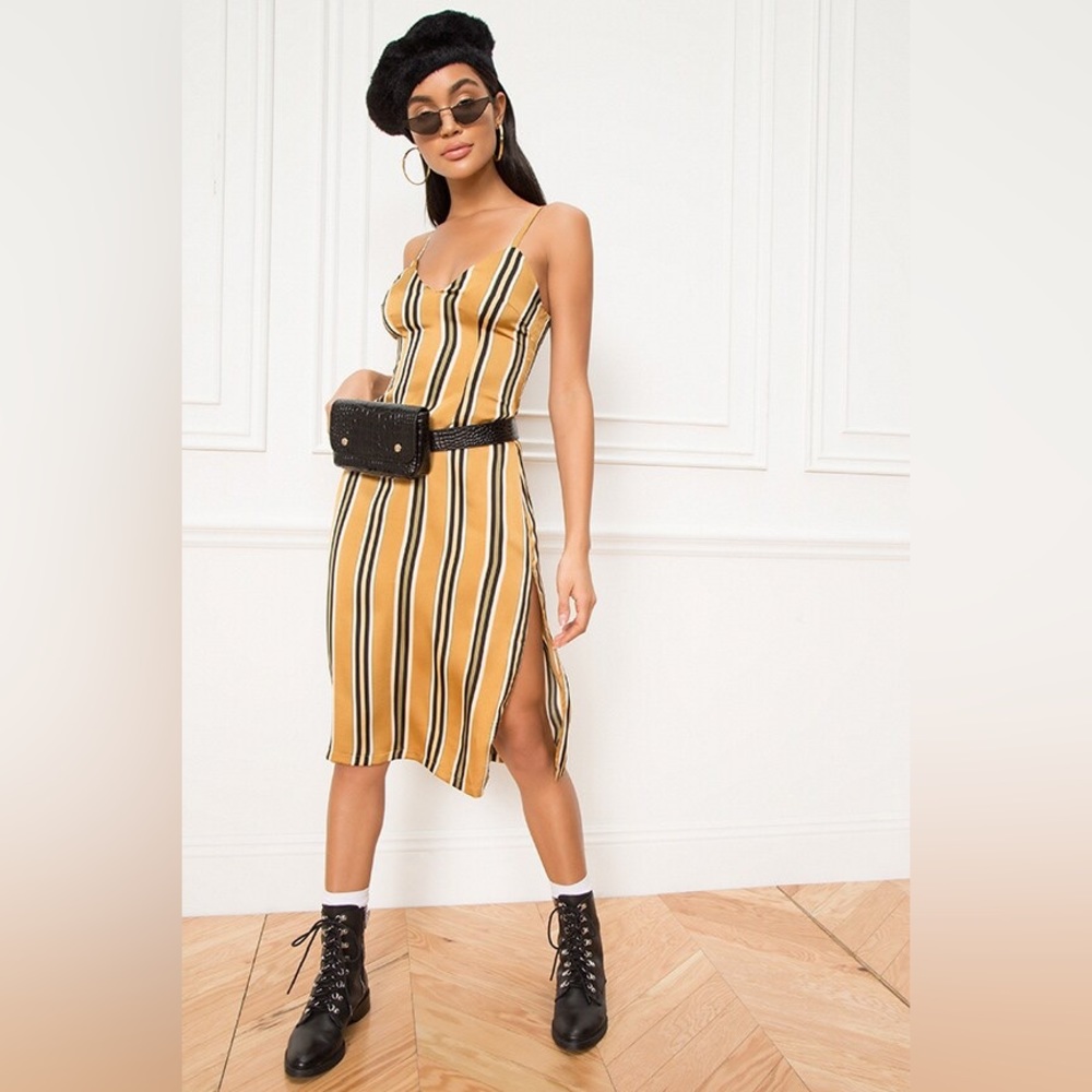 Superdown Anita Slit Midi Dress